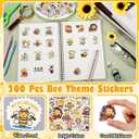 3 x Bememo 200 Pcs Honeybee Stickers Waterproof Vinyl Positive Quotes Yellow, 1.57 inches