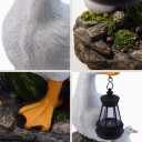 Solar Duck Family Garden Statue with Lights, Resin Mother Duck & Ducklings Figurine Outdoor Decor for Lawn Yard Patio Pathway
