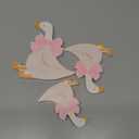 Lineshading 3 Pcs Silly Goose Birthday Party Decoration Pink Bow Wooden Silly Goose Baby Shower Decor Funny Table Centerpiece Gift for Party Favor Desk Tiered Tray, 5.9/4.7/3.9 Inch