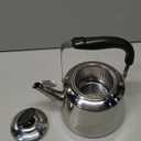 Luxshiny Small Stovetop Tea Kettle with Removable Infuser Whistling 1.1 Quart Stainless Steel Water Kettle for Home Kitchen