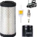 DRIVE UP EZGO Tune Up Kit for 2008-Up RXV and 2010-Up TXT Gas Golf Cart w/4 Cycle Kawasaki Motor with Air Filter Fuel Filter Oil Filter Spark Plug, 13.5 hp Engine Maintenance Kit for EZGO Models