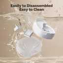 Cat Water Fountain, 3L/101oz Wireless Pet Fountain, Dockstream Automatic Pet Water Dispenser for Cats Dogs Drinking with Replacement Filter, Quiet Pump, Stainless Steel Tray and ABS, White