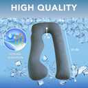 Pharmedoc Pregnancy Pillows, U-Shape Full Body Pillow - Solid  Cooling Removable Cover Dark Grey  Pregnancy Pillows for Sleeping  Body Pillows for Adults, Maternity Pillow and Pregnancy Must Haves