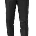 Plaid&Plain Men's Dress Pants Slim Fit Stretch Khaki Pants Wrinkle Free, Size -8x35"