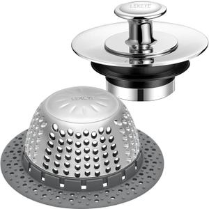 LEKEYE Shower Drain Hair Catcher | Bathtub Stopper/Shower Drain Cover/Drain Protector for Bathtub and Bathroom