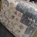 Washable Oriental Area Rug - 3x5 Rugs for Living Room Soft Carpet for Bedroom Waterproof Floral Distressed Indoor Stain Resistant Non-Shedding Floor Carpets (Blue, 3X5)