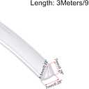 uxcell Trim Seal, PVC U-Seal Channel Edge Protector Sheet, Fits 3-5mm Edge 3Meters/9.84Ft Length, 0.28" Height Transparent
