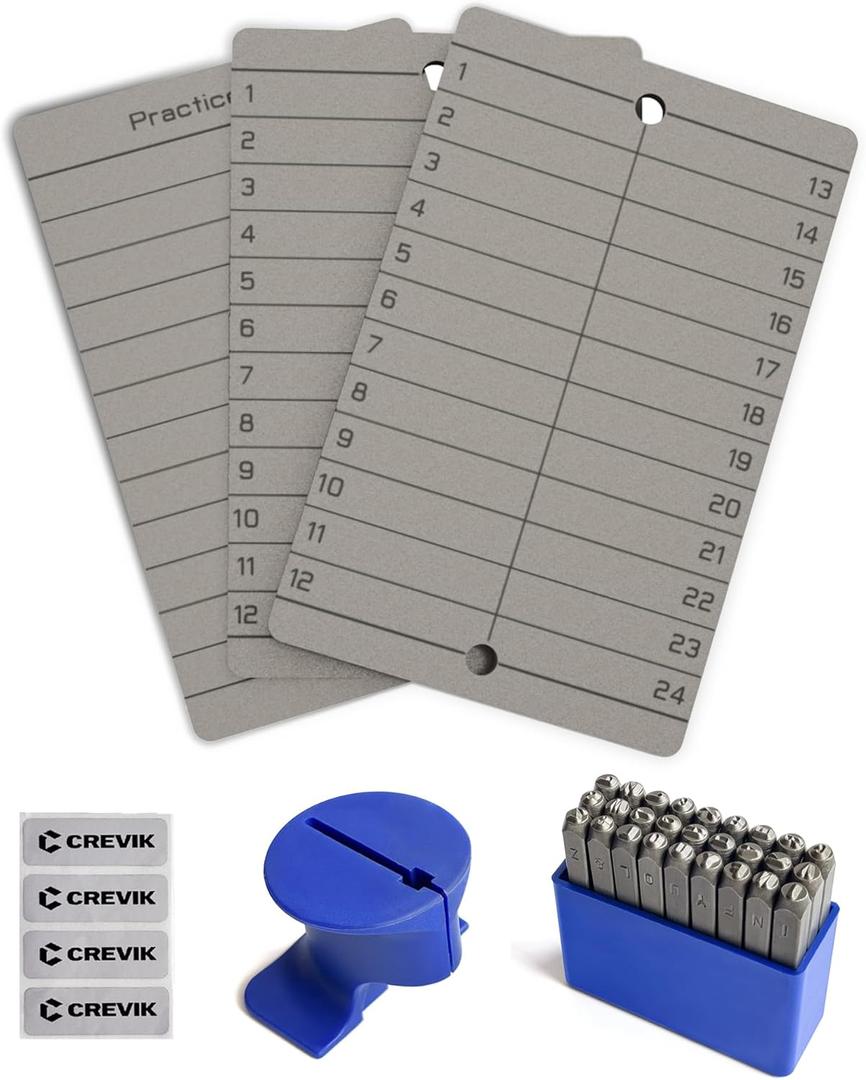 Crypto Seed Phrase Storage - Titanium Seed Phrase Plate and Stamp Set - Offline Cold Wallet for Bitcoin Ethereum for 12-24 Words BIP39 Compatible Wallets (Ledger, Metamask & More) (Alpha Stamp L4)