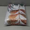 Estelar Textiler Thermal Insulated Blackout Curtains 102 Inches Length Blackout Drapes for Bedroom Living Room,Abstract Leaf Pattern Drapes with Silver Grommets,52x102 Inch (2 Panels) (Leaf Print-white)