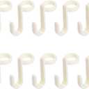 Hanger Connector Hooks Closet Coat Organizer, Hanger Space Saver 50PCS Mini Hangers for Connectors, Hooks Cascade Plastic(White)