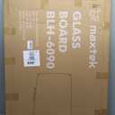 maxtek Magnetic Glass Dry Erase White Board, 36" x 24" Black Glass Board for Wall Mounted, Includes 6 Magnets with Marker Tray, 3 Markers and 1 Eraser for Classroom Home, Office Supplies