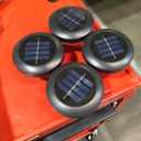 JEJOT 4 Pack Solar Flood Light, Security Lights,Pathway Lights with 2CCT(Warm and Cool) Light Modes,Bright Pattern Solar Decorative Lights Outdoor