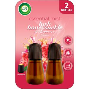 Air Wick Essential Mist Refill, 2 ct, Lush Honeysuckle & Raspberry, Essential Oils Diffuser, Air Freshener
