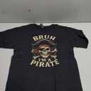 Bruh I'm a Pirate Lazy Pirate Skull Costume Halloween T-Shirt L