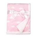 American Baby Company Heavenly Soft Chenille Sherpa Receiving Blanket (30" x 35"), 3D Pink, Warm and Cozy for Boys and Girls, Ideal for Baby Carrier, Stroller, and Travel