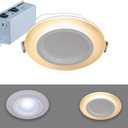 HALO RL 6 in Recessed LED Canless Dual Mode Night Light and Downlight, 1000 Lumens, Selectable CCT 2700K-5000K, Dim to Warm Technology, Matte White - RLNL6109FSD2W1EWHDM