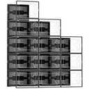 DUMOS Shoe Storage Boxes, 15 Pack Stackable Clear Shoe Containers with Lids, Display Sneaker Case Organizer for Closet, Under Bed, Entryway,Black, Fit Size 11