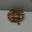 2pcs 12In Plant Caddy - Plant Caddy with Wheels, Heavy Duty Rolling Plant Stand , Wooden Round Plant Dolly with 360 Lockable Metal Casters, for Indoor Outdoor Large Plant Pots, Flower Planters, Patio