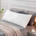 BEDELITE Body Pillow Cover with Zipper Closure, Super Soft and Cozy Fuzzy Fleece Pillowcase 20 x 54 Inches, Luxury Fluffy Plush Long Body Pillow Pillowcase for All Seasons(Bright White)