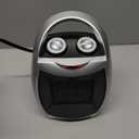 Portable Ceramic Space Heater w/Thermostat, 1500W Indoor Electric Space Heater Fan with Overheat and Tip-Over Protection, Heat Up 200 Square Feet for Office Room Dorm Use, Silver