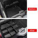 Jaronx Lower Center Console Organizer For 2019-2025 Dodge RAM 1500 and 2019-2025 RAM 2500/3500,Front Center Divider+ Rear Lower Divider (NOT for Classic, Longhorn, Limited, TRX)