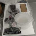 RORIANO Touch Bedside Lamp with 2 USB Charging Ports, 3Way Dimmable Nightstand Lamps, White Glass Shade Vintage Rural Leaf Lamp for Living Room Tabletop Bedroom Side Table, LED Bulb Included