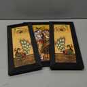 NOBILITY Radha Krishna Framed Painting Set of 3 Wall Art Decor Statue Idol Janmashtami Decoration for Home Living Room Office Wedding Return Gift Items friends family