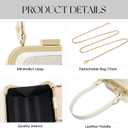 Lipstick Bag for Women, Small Crossbody Purse with Chain Strap, Embroidered Design, Evening Party Clutch