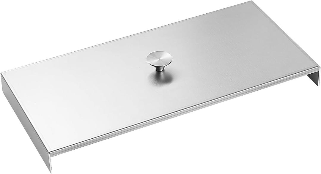 Griddle Cover Replacement for GE Samsung Stove Parts WB31X24998 WB31X24738 DG61-00859A Griddle, Stainless Steel Cheese Melting Steaming Cover Lid for GE Samsung Range Parts Rectangular Burner Pan Cover