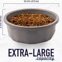 Leash Boss Extra Large Dog Bowl (14 Cups) Heavy Duty, High-Capacity Food & Water Dish for Large Breeds, Durable Plastic, Non-Slip, Spill-Resistant Pet Bowl