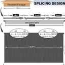 10'W x 8'H Gray Outdoor Roller Shade with Crank Wand Patio Shades Roll up, UV Blocking & Privacy Protection, 120"W x 96"H