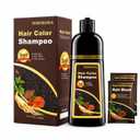 Hair Dye Shampoo 3 in 1, Gray Coverage for 34 Weeks, Premium Coloring Shampoo for All Hair Types, Gentle Herbal Formula Safe for Damaged Hair, Easy At-Home Use for Women & Men 16.9 Fl Oz (Black Tea)