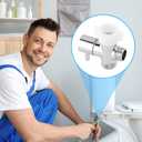 Bidet T Adapter With Shut off Valve, Metal T Valve for Bidet 7/8 x 7/8 x 1/2or 3/8, 3-way Tee Connector Bidet Attachments for Bathroom Installation