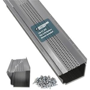 GUTTERHAWK Gutter Guard - 104 FT. (Nominal) Mill Finish All-Aluminum Gutter Guard Kit with Screws Included. Fits 5 in. Gutters. DIY Friendly. (5 in. x 47 Inches Pieces)
