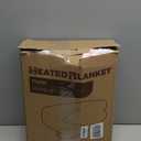 Electric Heated Blanket Queen Size 84x90 Inch - Super Soft Flannel, 10 Heat Settings, 1-12H Automatic Shutoff, Dual Zone Controls, Machine Washable, Ideal for Couch & Sleeping (Light Pink)