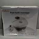 Collapsible Foot Spa Bath with Heat,Foot Massager with Two Side Supports,Leakage Protector,Temperature Control,Bubbles,Red Light,Timer, Feet Spa Tub,Feet Soaker,Gifts (White)