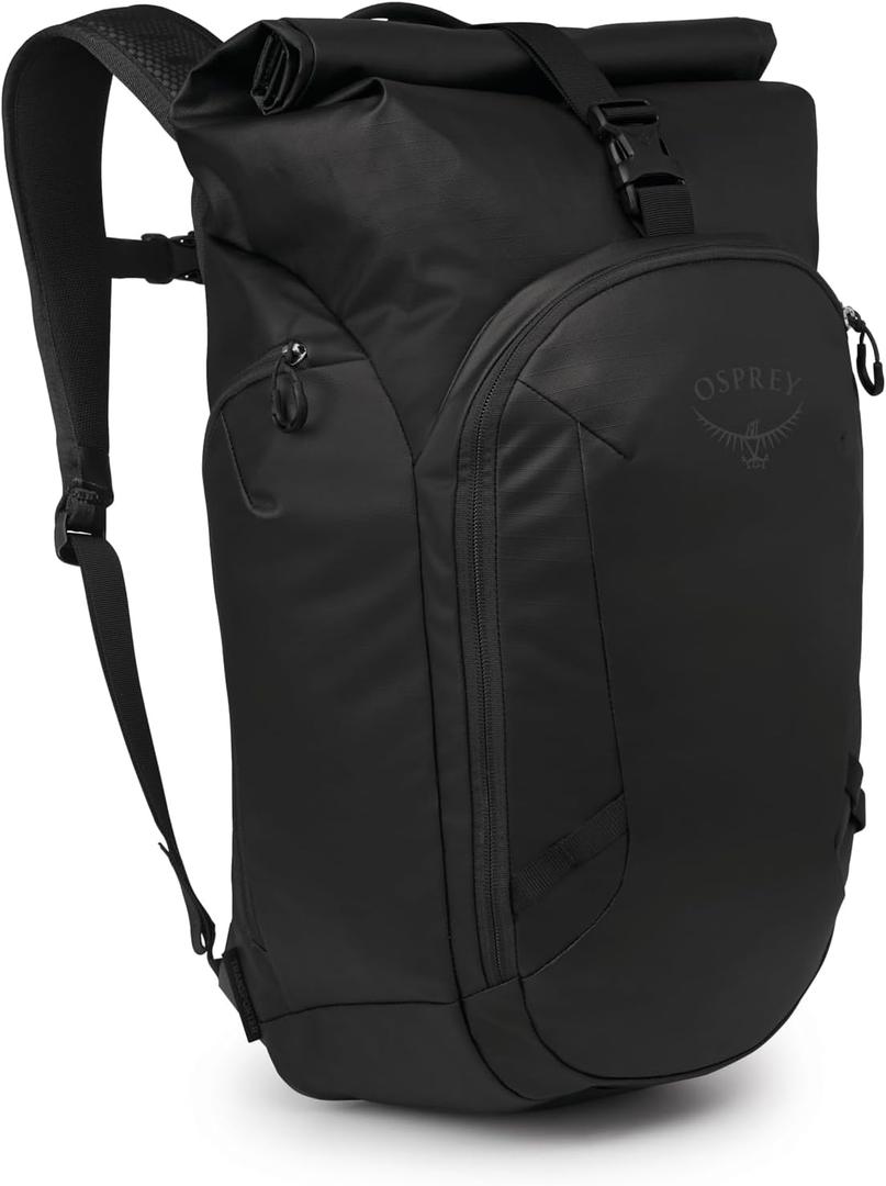 Osprey Transporter Roll Top Commuter Backpack, Raven Black