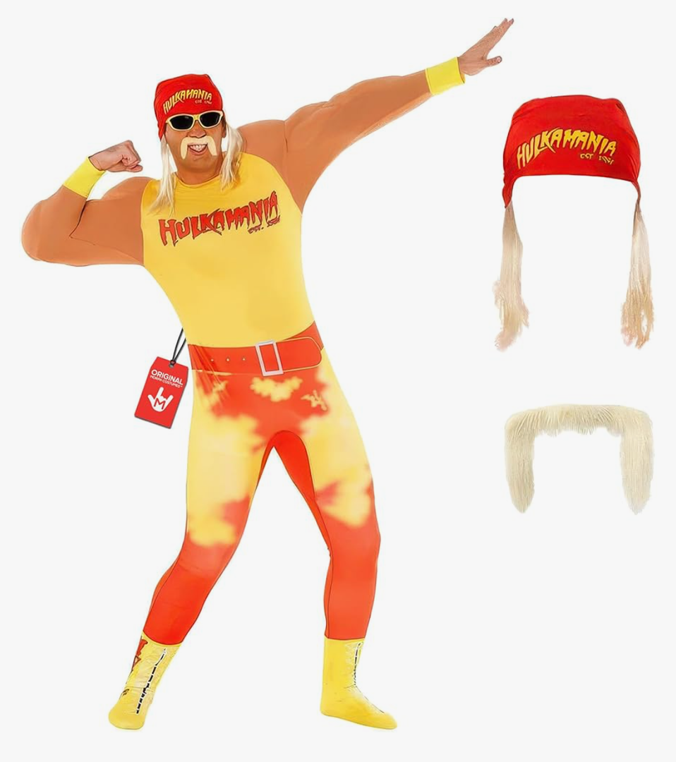 Morph Hulk Hogan Costume, Hulk Hogan Costume Adult, WWE Hulk Hogan Costume, M