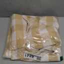 maxmill Checkered Square Tablecloth Stain Resistant Waterproof and Wrinkle Resistant Washable Heavy Weight Soft Table Cloth Gingham for Dining Room and Outdoor Use, 52 x 52 Inch Yellow and White, Set 2