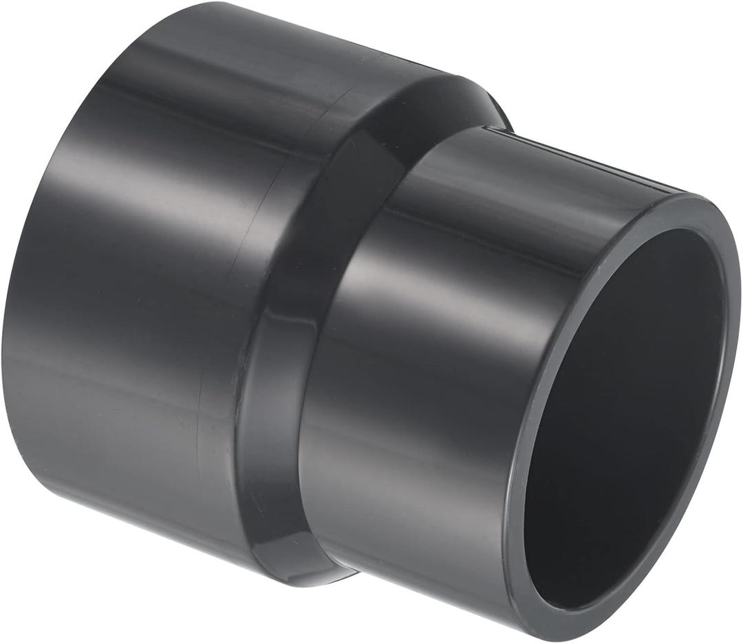 PATIKIL PVC Reducer Pipe Fitting 63mmx75mm ID Socket, Straight Coupling Adapter Connector, Grey