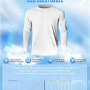 GEMYSE Men's Long Sleeve Shirts Sun Protection Athletic Breathable Moisture Wicking Rash Guard Shirt for Fishing Workout (White, S)