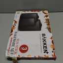 BAKKEN Cookie Sheets for Baking Nonstick Set - 3-Piece Stackable Carbon Steel Baking Sheet Pans Set with Silicone Handles, Non Toxic Cookie Sheets for Baking Bakeware Set - Gray Marble