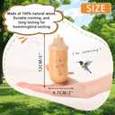 Hummingbird House - Natural Wooden Hummingbird Houses for Outside Hanging, Gardening Gifts for Women Christmas Tree Decoration 3 Packs