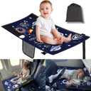 Toddler Airplane Bed, Airplane Seat Extender for Kids, Kids Travel Essentials for Flying, Baby Travel Footrest for Flying, Portable Travel Plane Bed for Toddler 1-3(Blue)