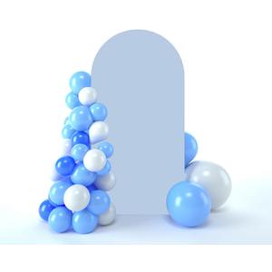bricia Wedding Arch Backdrop Stand Cover, 6FT Double Sided Stretchy Arch Cover Fitted Wedding Birthday Party Banquet Decoration (Bluemist 72''Lx31.2''W)