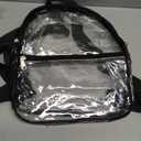 USPECLARE Clear Backpack Stadium Approved 12X11x6, Waterproof Clear Bag Stadium Backpack for Concert Work Sport Event (Black)