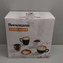 Brewmann Espresso Machine with Powerful Steam Milk Frother, 20 Bar Coffee Machine for Latte, Cappuccino, Compact Espresso Maker for Home, Fast Heating, 42oz Removable Water Tank, Black