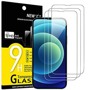 NEW'C 3 Pack Designed for iPhone X/XS Enhanced Tempered Glass Protection,Case Friendly, Ultra Resistant