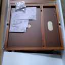 Martin Svensson Rustic Solid Wood TV Stand - Antique White and Honey Tobacco Finish - Hexagonal Shape and Farmhouse Design Entertainment Center with Shelves Included