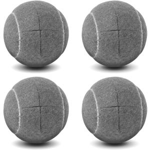 ANCKNE Walker Tennis Balls Precut Tennis Balls for Walkers 4PCS Walkers Legs Universal Precut Glide Balls, Heavy Duty Long Lasting Felt Pad Glide Coverings for Furniture Legs and Floor Protection (Grey)